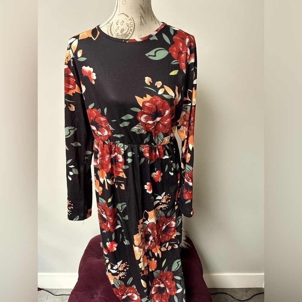 Jersey knit maxi dress